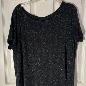 Dark Grey Short Sleeve Athleisure Top